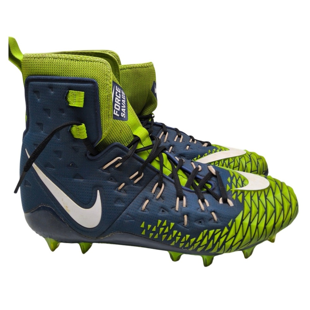 Nike Force Savage Elite TD Football Cleats Navy Blue Green AJ6603-400‎ Mens 14.5
